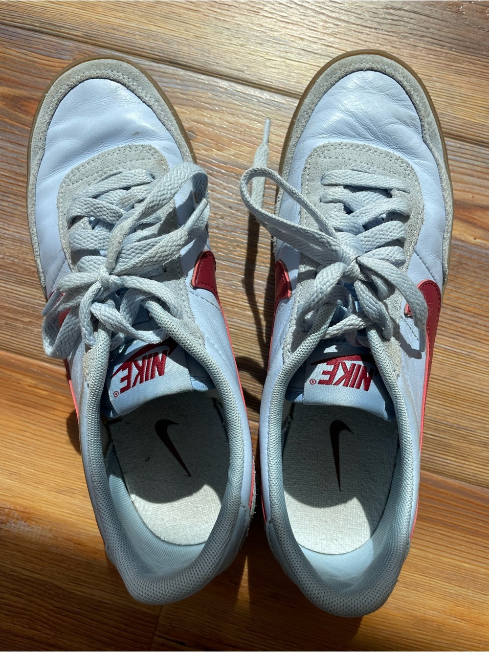 Nike Women’s Low-Top Sneakers in White and Red